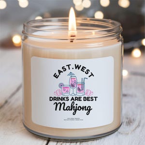 Copia de vela de Mahjong, regalo para jugadores de Mahj, amantes de las fichas, bebidas, noche de chicas para amigas, Bam Crack, reinas de las fichas, mano ganadora de compañeros de trabajo