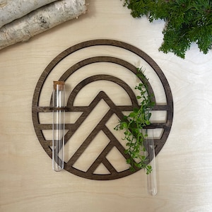 Wood Wall decor / Propagation station Air Plant Mountain Wall planter indoor Natural PNW Hanging Gifts for her plant lovers Plant Wall