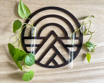 Wood Wall decor / Propagation station Air Plant Mountain Wall planter indoor Natural PNW Hanging Gifts for her plant lovers Plant Wall