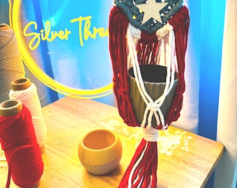 Puerto Rican Macrame Wall or Ceiling Hanging – Boricua Artisan Jewelry – Handmade Cultural Gift – Pride of Puerto Rico