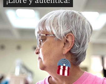 Puerto Rico Flag Macrame Earrings | Boricua Pride | Handmade | Authentic and Meaningful Gift