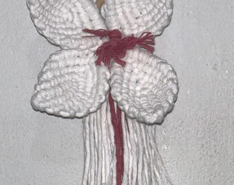 Handmade Macrame Flower | Handcrafted Decoration | Gift of Faith and Hope | Bohemian Textile Art