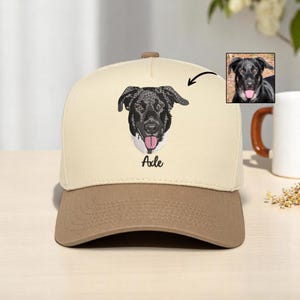 Custom EMBROIDERED Pet Hat Using Pet Photo Personalized Dog Hat Custom Cat Hat Custom Pet Cap Dog Hat Custom Dog Baseball Cap Father&#39;s Day