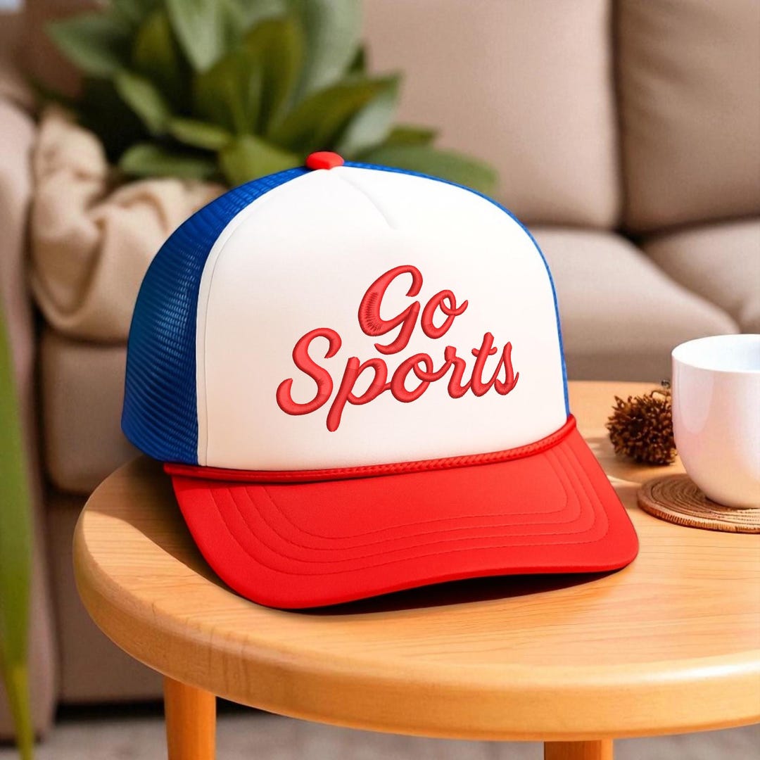 Go Sports Embroidered Foam Trucker Cap, Go Sports Trucker Cap, Go ...