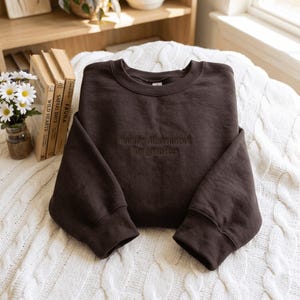 Embroidered Giraffe Sweatshirt: Tone-on-Tone Wildlife Tee (65/35 Cotton/Polyester)