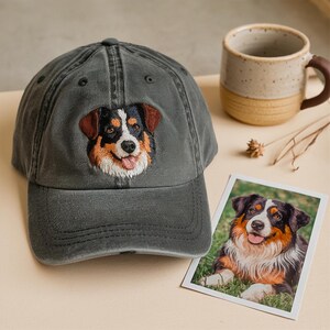 Custom EMBROIDERED Pet Hat Using Pet Photo Personalized Dog Hat Custom Cat Hat Custom Pet Cap Dog Hat Custom Dog Baseball Cap Dog Mom Hat