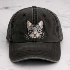 Custom EMBROIDERED CAT Hat Using Pet Photo Personalized Dog Hat Custom Cat Hat Custom Pet Cap Dog Hat Custom Dog Baseball Cap Dog Mom Hat