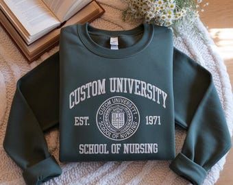 Custom Embroidered University Sweatshirt, College Gift