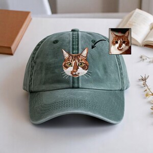 Custom EMBROIDERED Pet Hat Using Pet Photo Personalized Dog Hat Custom Cat Hat Custom Pet Cap Dog Hat Custom Dog Baseball Cap Father&#39;s Day