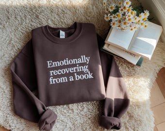 Embroidered Bookish Sweatshirt, Funny Book Lover Gift