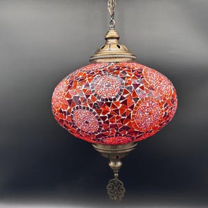 Handmade Turkish Mosaic Pendant Lamp, Colorful Hanging Light, Bohemian Ceiling Decor, Moroccan Style Lighting for Homes, Restaurants & Cafes