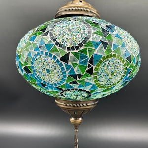 Handmade Turkish Mosaic Pendant Lamp, Colorful Hanging Light, Bohemian Ceiling Decor, Moroccan Style Lighting for Homes, Restaurants & Cafes