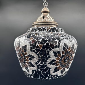 Handmade Turkish Mosaic Pendant Lamp, Colorful Hanging Light, Bohemian Ceiling Decor, Moroccan Style Lighting for Homes, Restaurants & Cafes