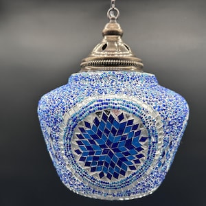 Handmade Turkish Mosaic Pendant Lamp, Colorful Hanging Light, Bohemian Ceiling Decor, Moroccan Style Lighting for Homes, Restaurants & Cafes