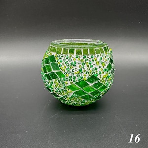 Large Turkish Mosaic Candle Holder, Handcrafted Glass Candle Lantern, Boho Home Decor, Handmade Tea Light Holder, Unique Gift