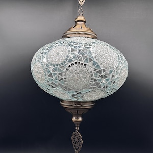Handmade Turkish Mosaic Pendant Lamp, Colorful Hanging Light, Bohemian Ceiling Decor, Moroccan Style Lighting for Homes, Restaurants & Cafes