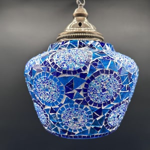 Handmade Turkish Mosaic Pendant Lamp, Colorful Hanging Light, Bohemian Ceiling Decor, Moroccan Style Lighting for Homes, Restaurants & Cafes
