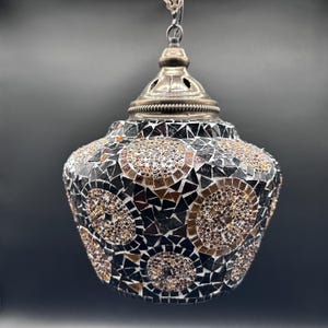Handmade Turkish Mosaic Pendant Lamp, Colorful Hanging Light, Bohemian Ceiling Decor, Moroccan Style Lighting for Homes, Restaurants & Cafes