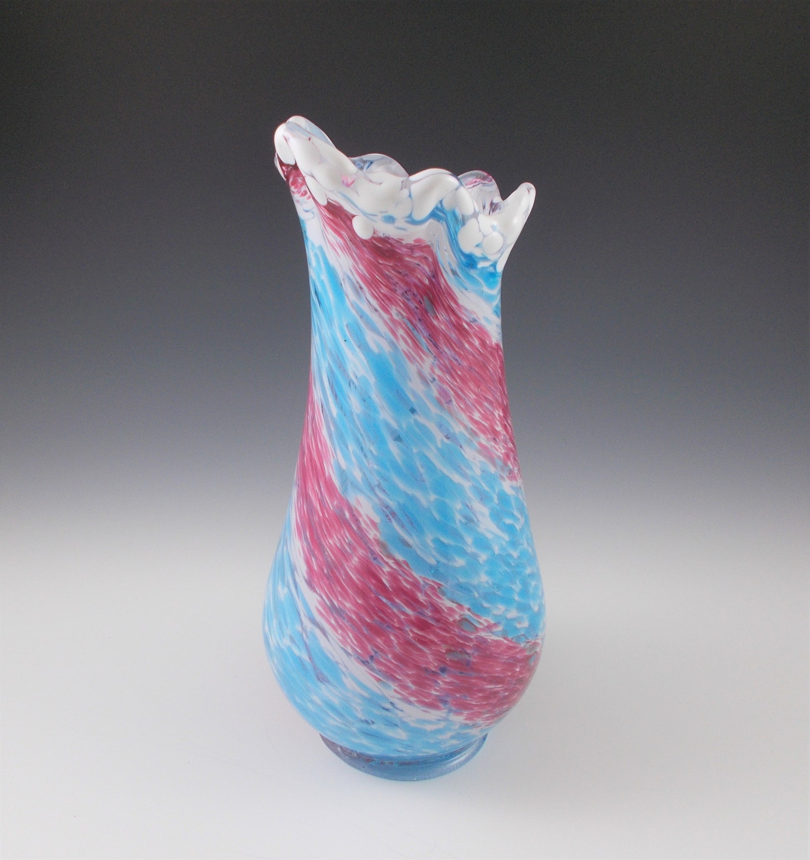 Glass Vase Glassblowing Glass Blown Hand Blown Vase Etsy