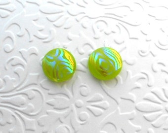 Fused Glass Dichroic Earrings - Stud Earrings - Post Earrings - Fused Glass - Glass Earrings - Small Post - Bohemian Earrings - Boho 1233