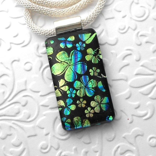 Flower Necklace - Fused Glass Pendant - Bohemian Pendant - Boho - Dichroic Glass - Fused Glass - Dichroic Jewelry - Gardener Gift 1881