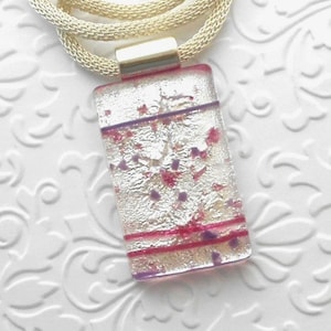 Dichroic Fused Glass Pendant - Boho - Dichroic Glass - Fused Glass - Dichroic Jewelry - Hippy Jewelry 6441