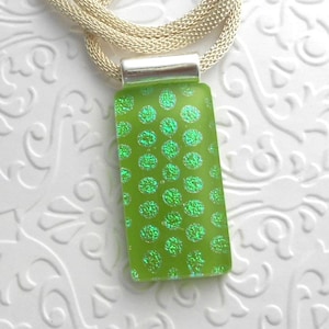 Polka Dot Fused Glass Pendant - Dichroic Fused Glass Pendant - Boho  Dichroic Glass - Fused Glass Dichroic Jewelry - Statement Pendant A2875