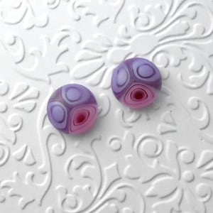 Pink And Purple Swirl Earrings - Fused Glass Earrings - Stud Earrings - Post Earrings - Fused Glass - Glass Earrings - Small Post 1347
