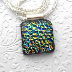 Fused Glass Pendant- Dichroic Fused Glass Pendant - Boho - Dichroic Glass - Fused Glass - Dichroic Jewelry - Hippie Jewelry - Boho 7495