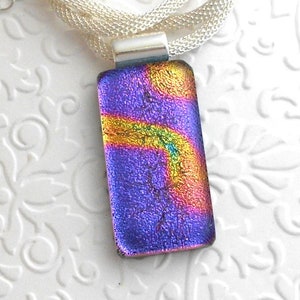 Fused Glass Pendant - Bohemian Pendant - Boho - Dichroic Glass - Fused Glass - Dichroic Jewelry - Statement Pendant 6278