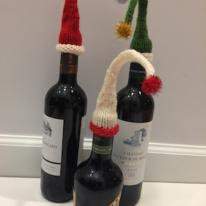Wine Bottle Hats Set of 3 Unique Holiday Gift image 3