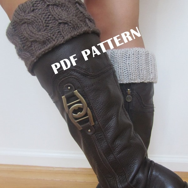 PATTERN - 2 in 1 Boot Toppers - Knitted - DIY