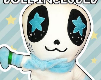Underswap Sans Plush Doll with Handmade Knitted Sweater - Undertale AU, 30cm