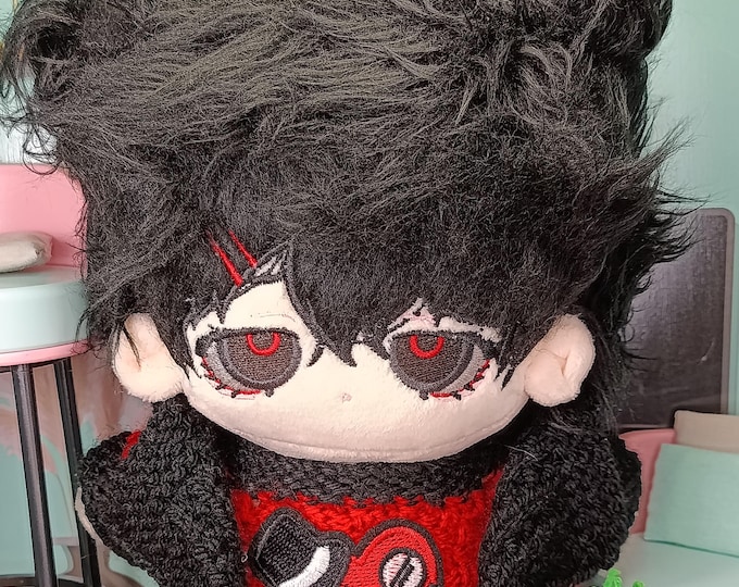 Handmade Doll Sweater and Vest Set For 20cm Plush Doll, Handmade, Toy Clothing, Gothic Emo Aesthetic