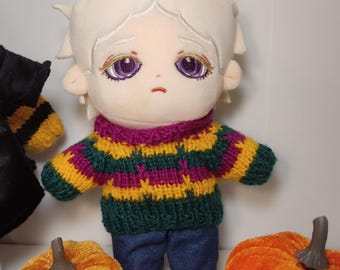 Handmade Doll Sumer Sweater for 20cm Plush Dolls Colorful Fun for Every Plushie Design Knitted Cozy Outfit Clothing Adorable