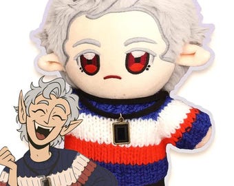 Handmade Knitted Bold Stripe Pop Sweater for 20cm Plush Dolls Cozy Stylish Unique Plushie Outfit Doll Display Knitwear Wardrobe Cold Fashion