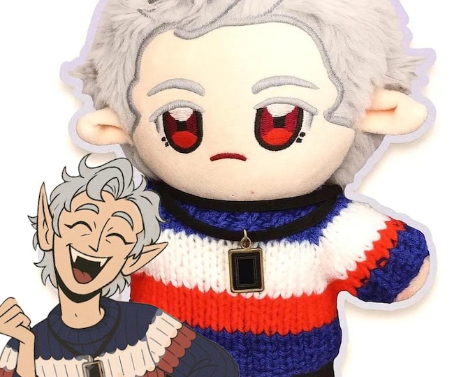 Handmade Knitted Bold Stripe Pop Sweater for 20cm Plush Dolls Cozy Stylish Unique Plushie Outfit Doll Display Knitwear Wardrobe Cold Fashion