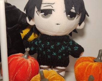 Handmade Slim-Fit Sweater for 20cm Slim Body Plush Dolls Green Black Cozy Autumn Orange Knit Knitted Outfit Clothing Plushie Great Gift Idea