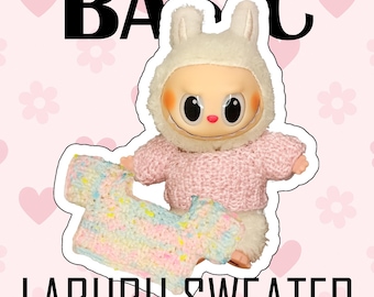 Handmade Knitted Sweater for Labubu: Cozy Color Set
