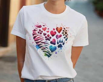 Wild Pride Love T-Shirt, LGBTQ+ Pride Shirt, Love Wins, Pride Month, You Belong, Love is Love, Equality for All Matters, Animal Print Heart