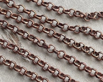 Solid Copper Rolo Chain - Etsy