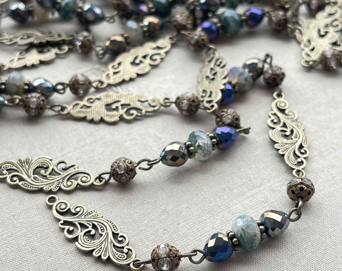 Queen Alexandra, Vintage Chain, Brass Beaded Chain, Made in the USA ...