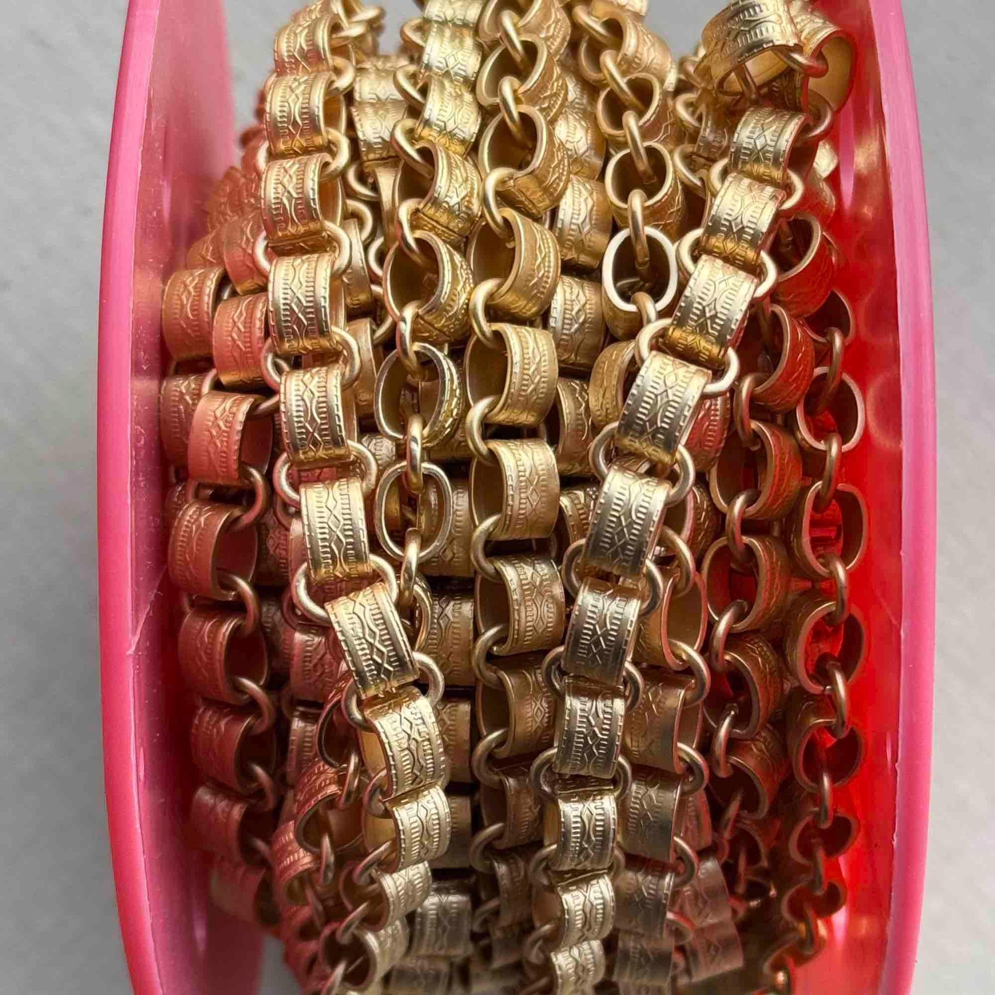 Matte Gold Book Chain, Vintage Style Bookchain, 8x5mm Oval, Dry Gulch ...