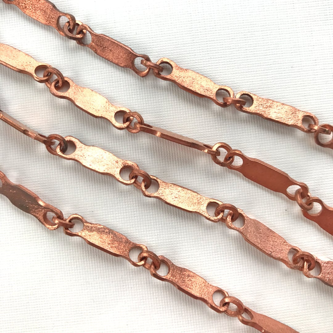 Solid Raw Copper Chain, Copper Chain, 25x7mm Skeleton Bone Links ...