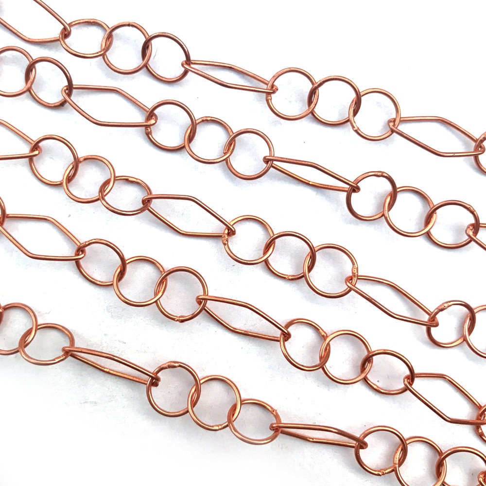 Solid Raw Copper Chain Copper Chain 20mm Diamond Links | Etsy