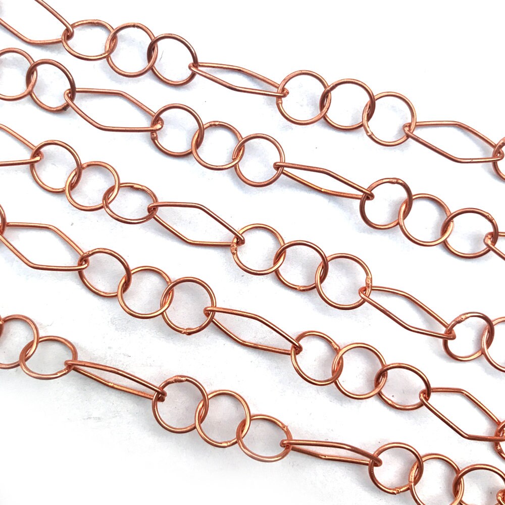 Solid Raw Copper Chain Copper Chain 20mm Diamond Links Etsy