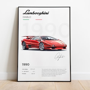 Poster Ou Tableau Sur Toile DìMò ART – Lamborghini Gallardo LP-560 Par Rogan Mark, Déco Murale Chambre Ou Garage