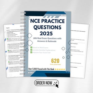 Preguntas de práctica del examen NCE 2025 con respuestas y fundamento / Preparación para el examen de asesoramiento (PDF) / Descarga instantánea