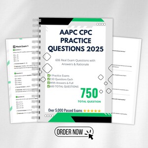 AAPC CPC 2025 Practice Questions | 5 Full Mock Exams with Answers & Rationales | CPC Exam Prep