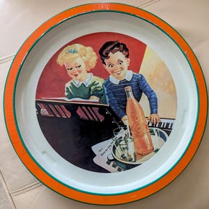 Vintage Orange Crush Serving Tray 1979